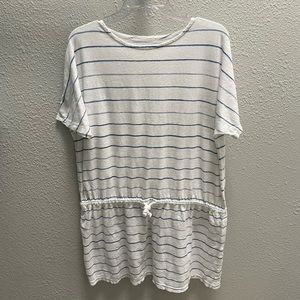 ❤️‍🔥3/$15❤️‍🔥 Beach Dress - Size L/XL - White/Blue Stripe